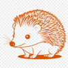 Adorable Hedgehog Illustration in Vector Format A detailed illustration of a hedgehog in black and white vector format.