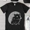 Illustrative Hedgehog Design A detailed illustration of a small mammal with spikes on its back.