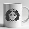 Female royalty character in vector design format.
