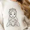 A digital illustration of a young female princess in a regal gown, suitable for vector art and design.