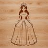 A young female royalty character designed as a vector graphic illustration.