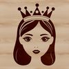 Female character design in vector format, ideal for commercial or personal use with cutting machines like Cricut.