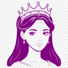 Female princess character created as an editable vector image in SVG format.