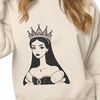 A young female princess character designed as vector art with clean lines and simple details.