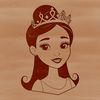 Royal Girl Graphic An SVG graphic representation of a girl dressed as a royalty figure, suitable for various design applications.