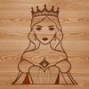 A young female princess illustration in vector format.