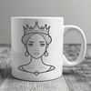 Lovely Princess Character Vector Art Illustration Female character illustration in a princess theme, suitable for vector art projects.