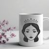 Beautiful Female SVG Icon A royalty-inspired female character in a medieval setting.