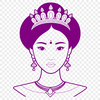 A digital illustration of a young female princess in a formal gown.
