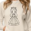Royalty-Free Princess SVG Vector Art A royalty-free vector graphic design featuring a girl dressed as a princess.