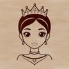 Formal Female Character Illustration Vector illustration of a young female princess in formal attire.