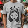 Royal Young Lady SVG Clip Art A young girl dressed in a royal gown stands confidently with her hands on her hips.