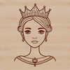 A digital illustration of a young princess in a royal gown, suitable for use as vector art.
