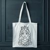Royal Beauty in Vector Format Female royalty character in vector format, ideal for digital design and printing.