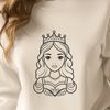 Young Princess Clip Art Vector A young girl dressed as a princess in a medieval-style outfit, created with vector art.