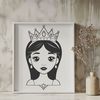 Young Royal Girl Graphic Illustration of a young female princess in a royal setting, designed as vector art for digital use.