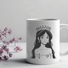 Detailed Princess Clip Art SVG Design Illustration of a princess girl with detailed graphics suitable for cutting machines and design software.
