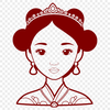 A colorful princess character created as a vector art design.