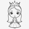 A digital illustration of a female princess in various poses, suitable for vector design and cutting machine projects.