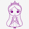 Royalty SVG Icon for Download A young female character with a regal expression in a medieval-inspired design.