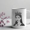 Intricate Princess Clip Art Design Illustrated princess figurine with intricate details, created as a vector graphic.