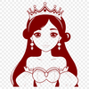 Female royalty character illustration in vector format