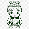 Royal Illustration Vector Art An SVG vector art image of a princess character suitable for crafting or design projects.