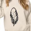 Stylized Vector Feather Illustration A stylized illustration of a feather, created using vector graphics.
