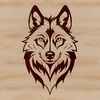 Realistic Wolf Head Icon An SVG icon representation of a wild animal, featuring a realistic depiction of a wolf's facial features.