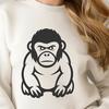 Stunning Gorilla Vector Illustration - Free SVG Download