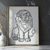 Artistic Sitting Safari Animal - DXF