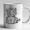 Free Sitting Cub - PNG Digital File