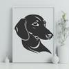 Beautiful Dachshund Printable Artwork - Free DXF