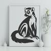 Beautiful Lemur - Glowforge PNG