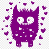 Cute Monster Digital Drawing - Free SVG Download