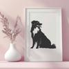 Unique Sitting Australian Shepherd SVG