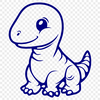 Free Cute Dinosaur Digital Art