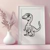 Unique Baby Dinosaur Digital Art PNG - Free Download