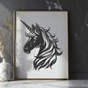 Artistic Unicorn In DXF Format - Free Download