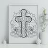 Ornate Cross DXF