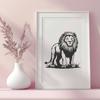 Standing Lion Artwork - PDF Free Download