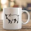 Beautiful Standing Pig - SVG Digital File