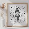 Snowman Vector Art In DXF File Format For Free Download