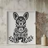 Ornate Sitting Welsh Corgi Digital Art