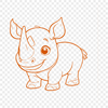 Free Unique Rhino Vector Craft File DXF - Commercial Use