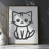 Creative Sitting Kitten Clipart