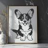 Creative Sitting Welsh Corgi Illustration