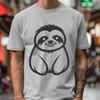 Cute Sitting Sloth - DXF