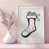 Beautiful Stocking In SVG - For Free Download, Commercial Use