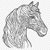 Beautiful Horse Digital Drawing In PDF For Free Download